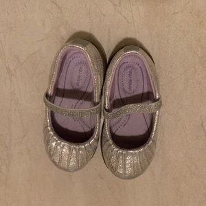 Stride rite silver toddler flats